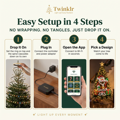 Twinklr™ — Smart LED Christmas Tree Lights