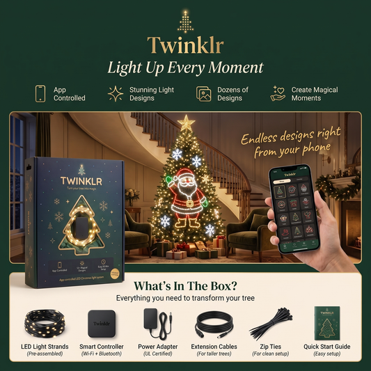 Twinklr™ — Smart LED Christmas Tree Lights